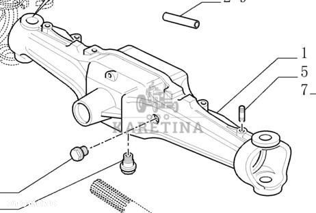 New Holland T7000 T7030 Obudowa Pochwa Przedniego Mostu CZĘŚCI 87344741 87633145 87633142 - 1