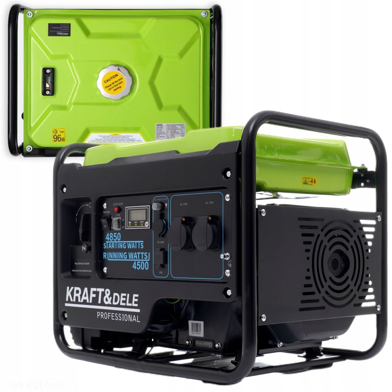 KRAFTDELE AGREGAT PRĄDOTWÓRCZY GENERATOR INWERTOROWY 4,5 kW/ 4,85 kW KD688 - 1