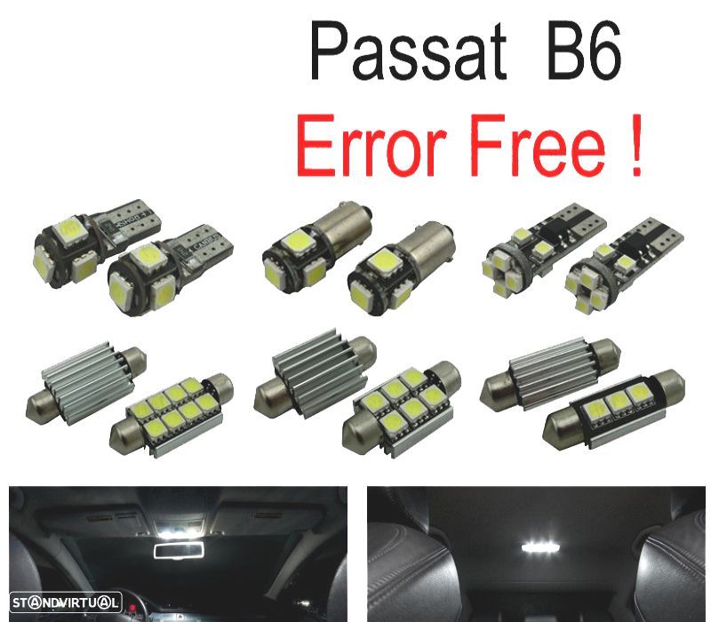 KIT COMPLETO DE 16 LAMPADAS LED INTERIOR PARA VOLKSWAGEN VW PASSAT B6 SEDAN WAGON 06-11 - 1