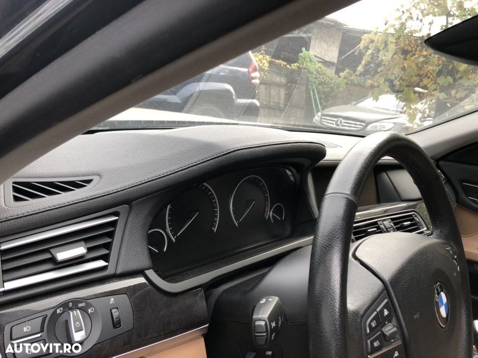 Planșă bord piele BMW 740d 30 F01 02 joystick aeroterma panglică LHD - 1