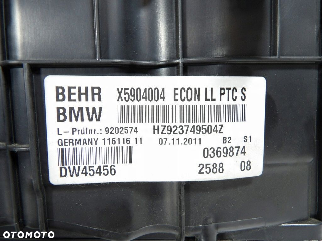 BMW 5 F10 F11 2.0D NAGRZEWNICA 9202574 - 2