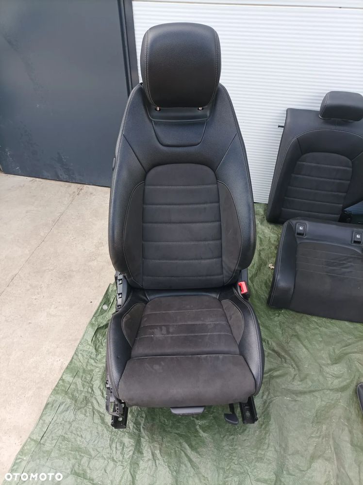 Mercedes C Klasa W205 COUPE fotele kanapa skóra alcanara komplet - 3
