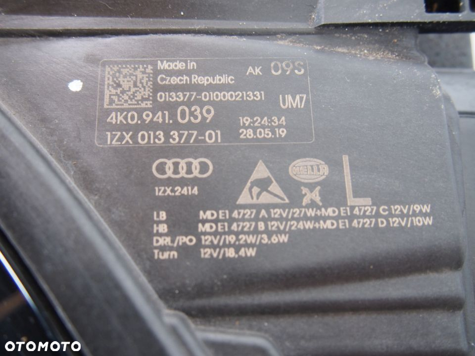 Image Audi A6 Světlomet levý Fullled 18r A 6 - 4K0941039