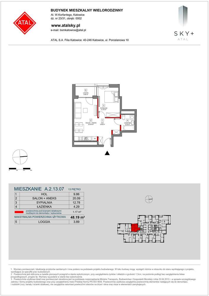 2-pokojowe mieszkanie 48m2 + loggia Bezpośrednio - Pełny obrazek: 2/24