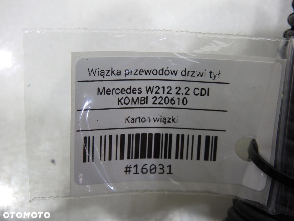 WIĄZKA INSTALACJA DRZWI TYŁ MERCEDES W212 KOMBI - 9