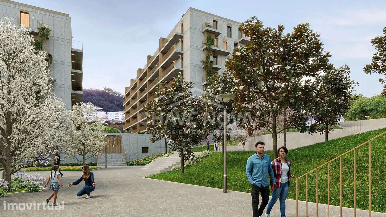 T2 em Construção com Varanda e Garagem | Condomínio Fechado - Grande imagem: 5/14