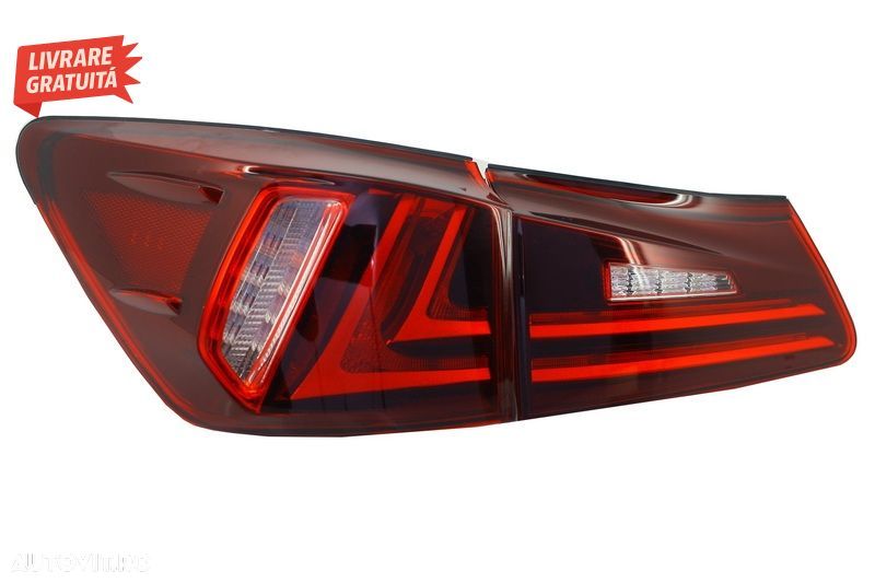 Stopuri LED LEXUS IS XE20 (2005-2012) Light Bar Facelift New XE30 Design Rosu Clar- livrare gratuita - 4