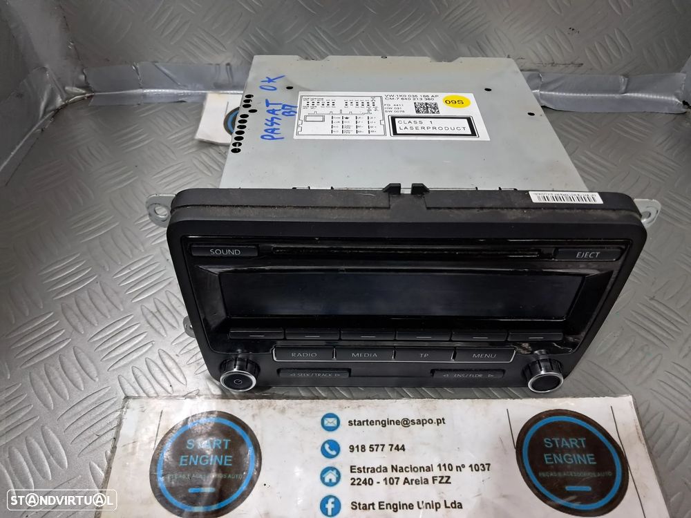 Radio Vw Passat Vw Golf Vw Tiguan Ref 1K0035186AP - 1