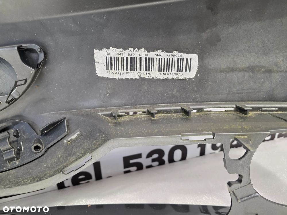 BMW F30 / F31 11- LUXURY LINE / SPORTLINE ZDERZAK PRZEDNI PRZÓD NA SPRYSKI + 4xPDC , NR 7308401 / 7308401-04 , NR AUKCJI NZ1749 - 39