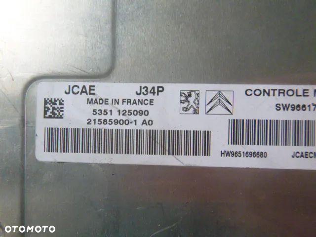 ZESTAW STARTOWY STACYJKA KOMPUTER BSI CITROEN C2 1.1 8V - 5