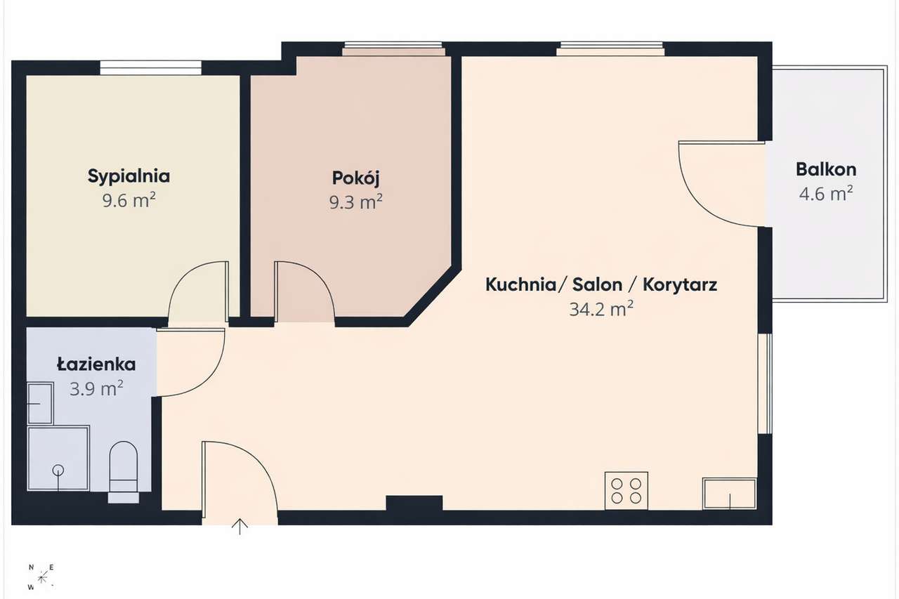Gdańsk Jasień | 3 pokoje | 58 m² | parking + komórka | od październik