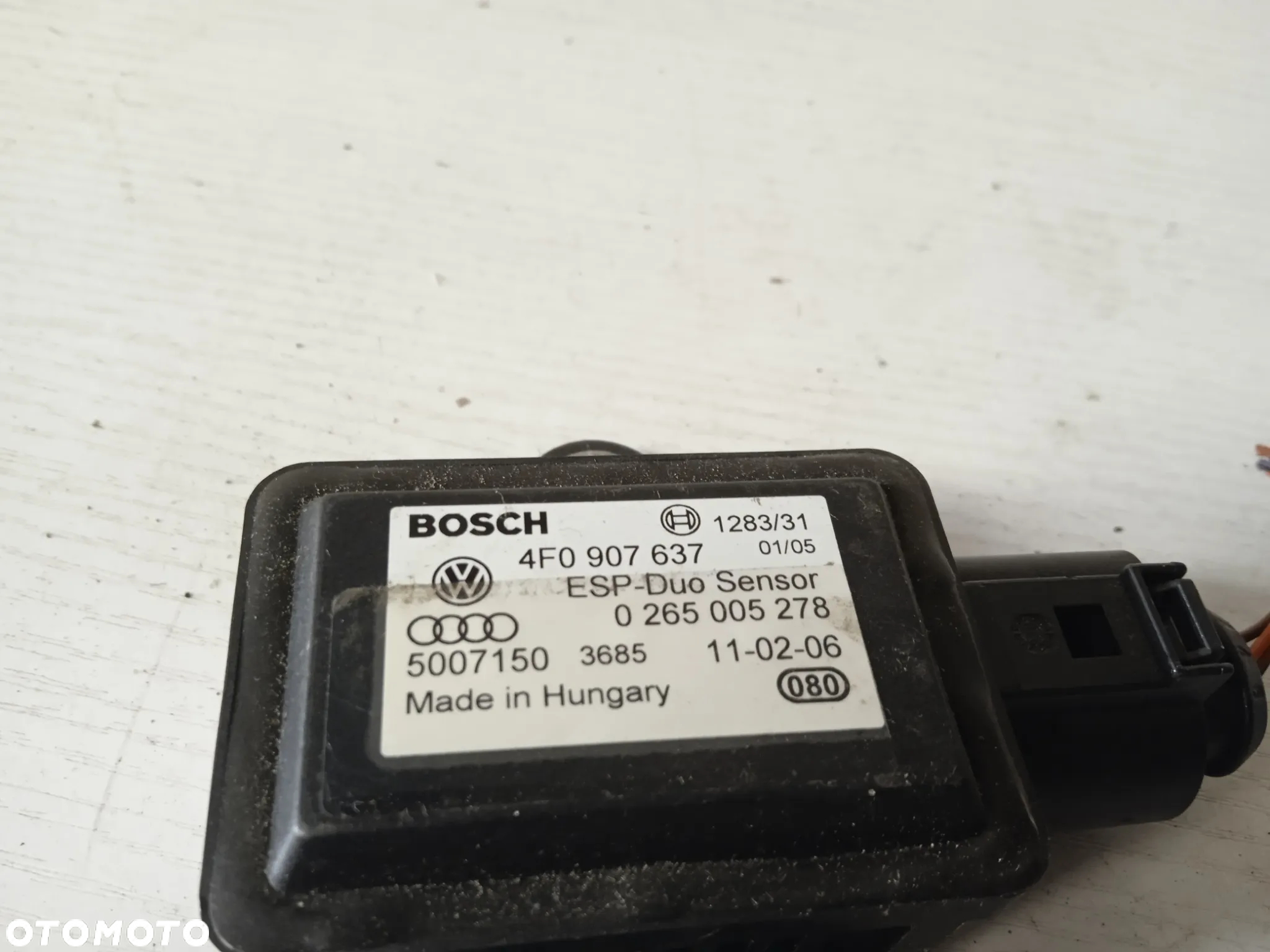 AUDI A6 C6 CZUJNIK MODUŁ ESP 4F0907637 - 2