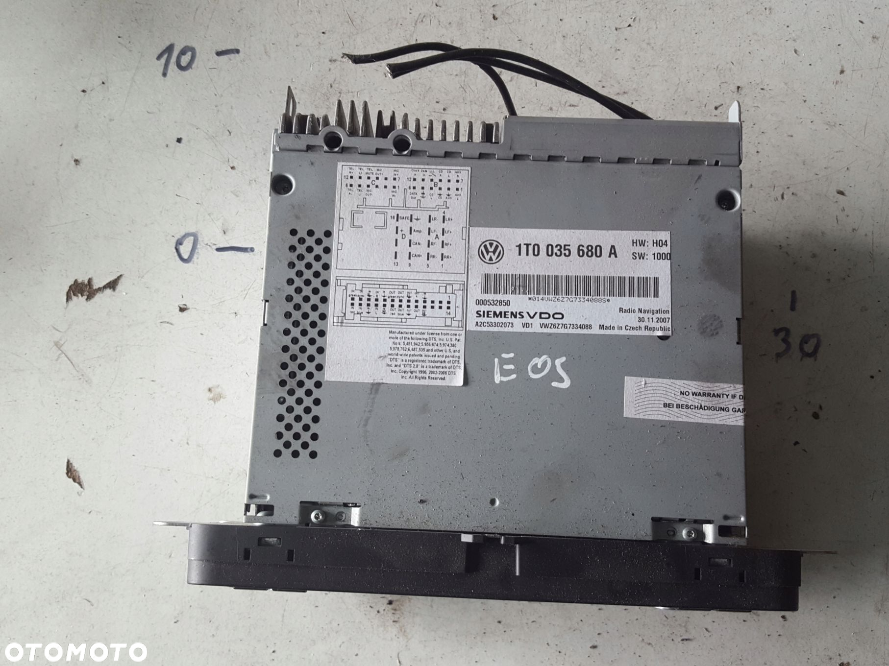 VW EOS 06-10r PASSAT TOURAN GOLF NAWIGACJA RADIO - 2