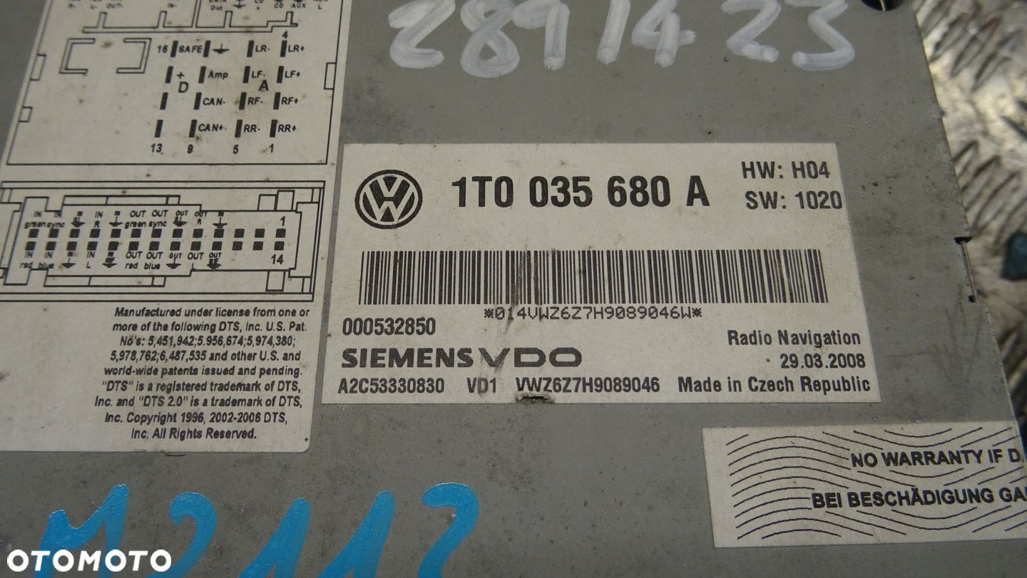 VW EOS 06-10r PASSAT TOURAN GOLF NAWIGACJA RADIO - 4