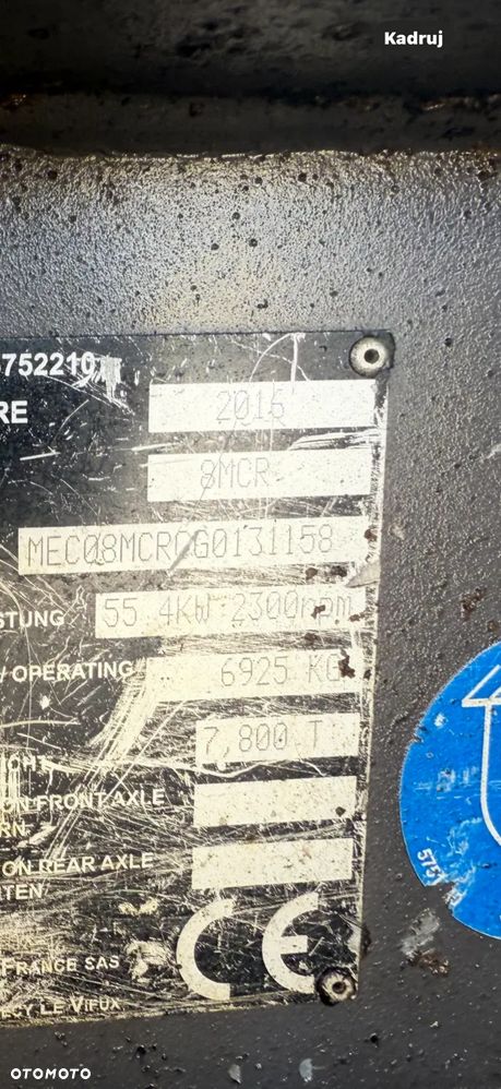 Mecalac 8MCR / Komplet Łyżek -Widły / 8 ton - 22