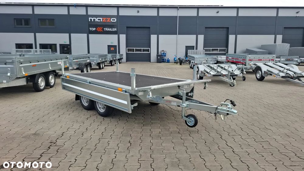 Neptun DOSTAWA! Przyczepa platforma wym. 263x145x30cm koła pod spodem N7-263 2 BaseLine, wszystkie burty DEMONTOWALNE, DMC 750kg GN87 - 16