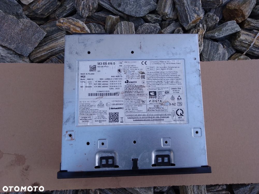 CZYTNIK MULTIMEDIA MIB3 OCTAVIA IV 5E3035816  5E3035816D - 2