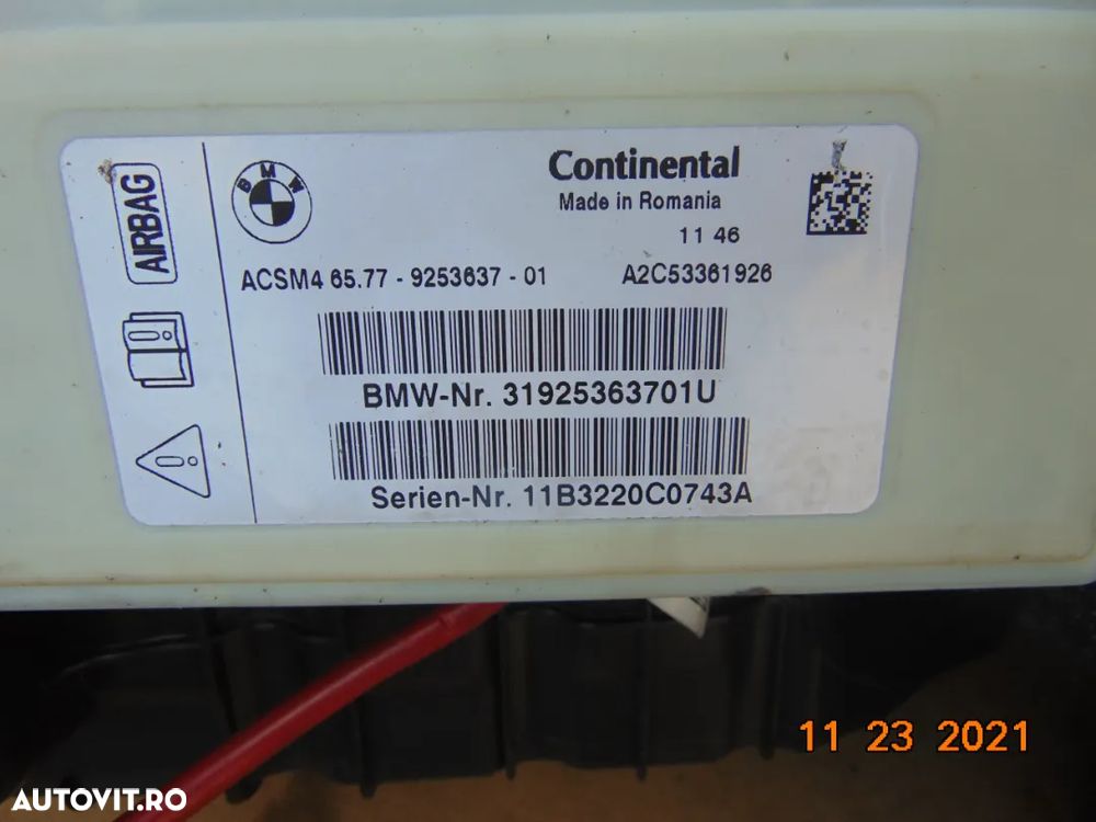 Modul airbag-uri BMW f10 f11 f06 f12 f01 f30 f31 calculator airbag - 2