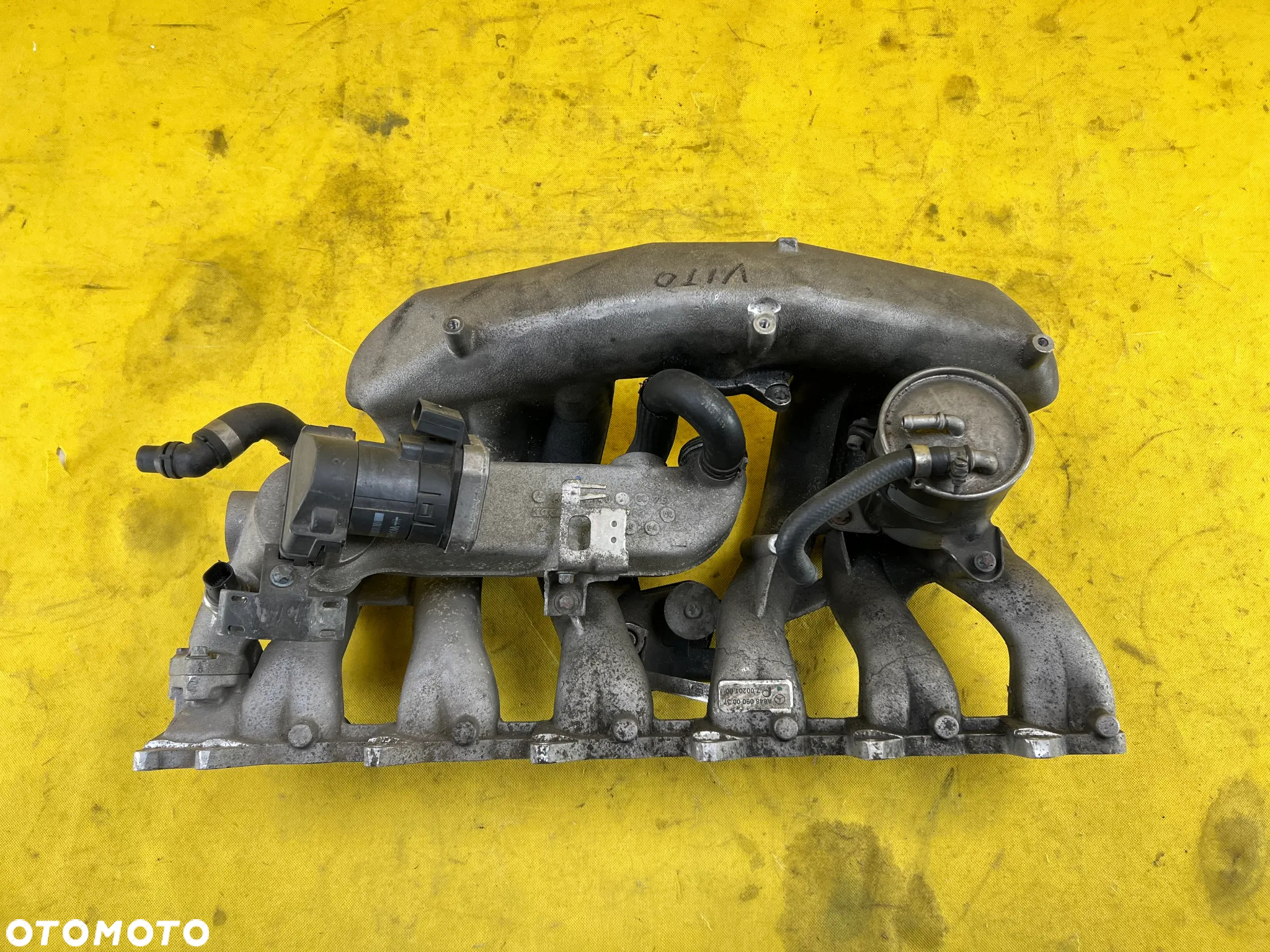 KOLEKTOR SSĄCY MERCEDES 3.2 CDI R6 A6480900037 CZUJNIK SPALIN ZAWÓR EGR NASTAWNIK - 2
