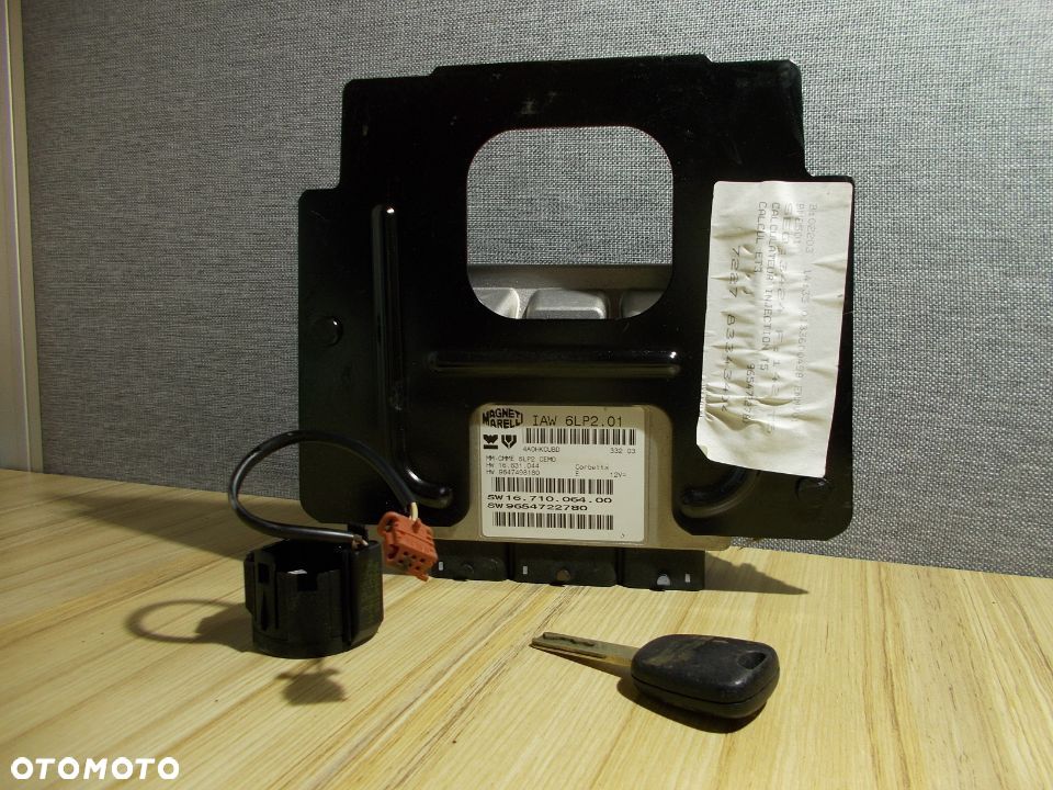 KOMPUTER IMMOBILIZER KLUCZYK PEUGEOT 307 1.4 16V IAW6LP2.01 9648445180 ORYGINAŁ - 1