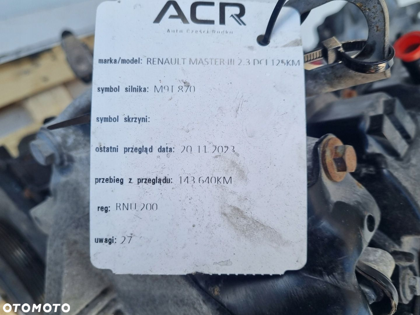 SILNIK Renault Master III 2.3 DCI udokumentowane 143tyś M9T870 - 10