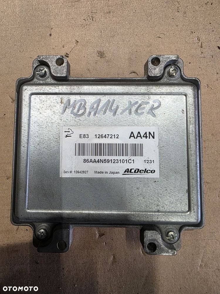 OPEL MERVIA B ASTRA J1.4 T TURBO STEROWNIK KOMPUTER SILNIKA 12647212 - 1