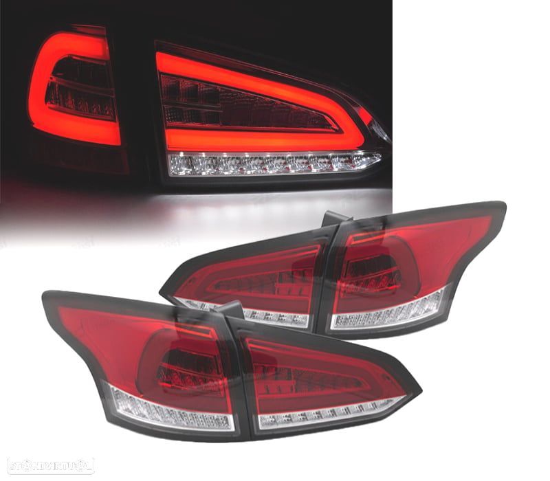 FAROLINS PARA FORD FOCUS MK3 SW 11-18 LED VERMELHO BRANCO - 1