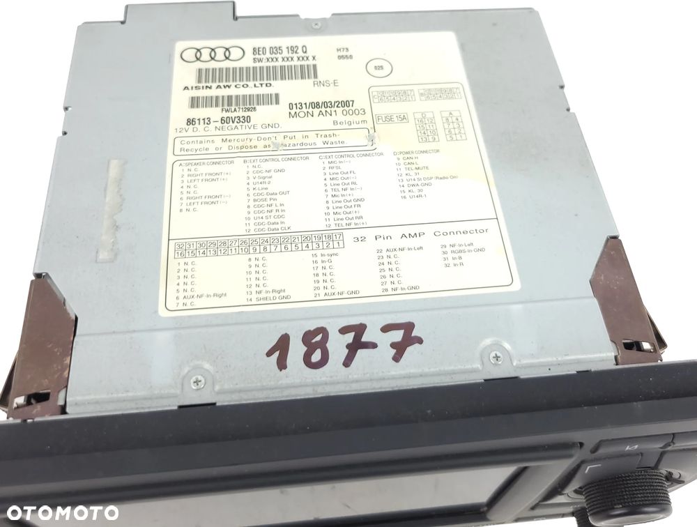 AUDI A4 B6 B7 RNS-E RADIO NAWIGACJA NAVI KOD MENU PL 8E0035192Q - 7