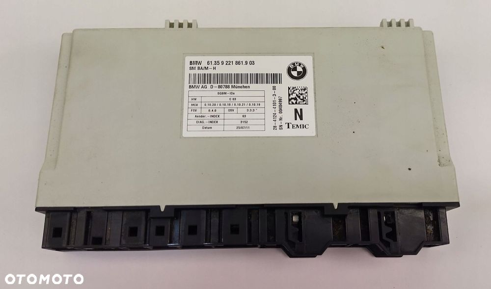bmw x5 e70 lift 10-13 moduł sterownik fotela 9221861 - 4