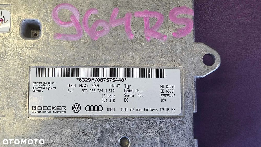 Moduł 4E0035729 8T0035729N Sterownik Komputer MMI Interface Radio Navi Nawigacji Audi A4 B8 A5 8T A6 C6 - 2