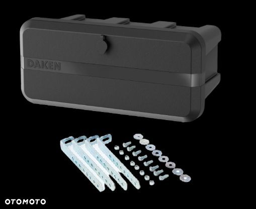 Skrzynia narzędziowa do przyczepki lawety Daken Blackit 550x z mocowaniem