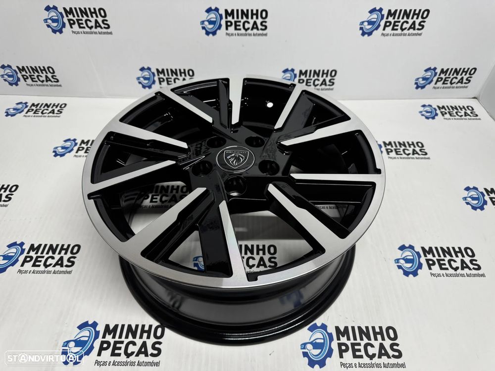 Jantes Look Peugeot 308 em 16 (5x108) preto e polido - 7