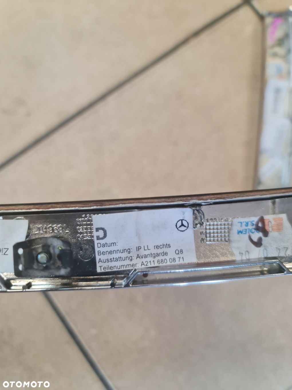 DEKORY DEKOR DESKI MERCEDES W211 A2116800771 EU - 3