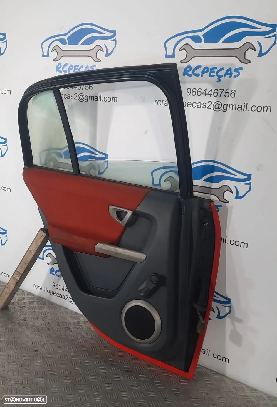 PORTA PORTAS TRASEIRA TRÁS ESQUERDA SMART FORFOUR I 1 454 MOTOR PUXADOR VIDRO - 4