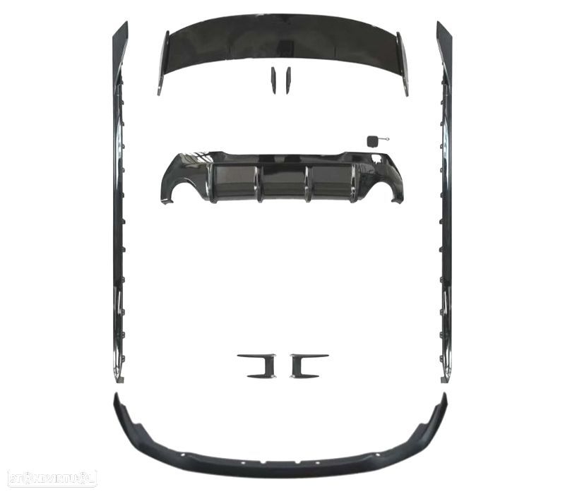 KIT AERO BMW F40 19- LOOK M PERFORMANCE PRETO BRILHANTE - 2