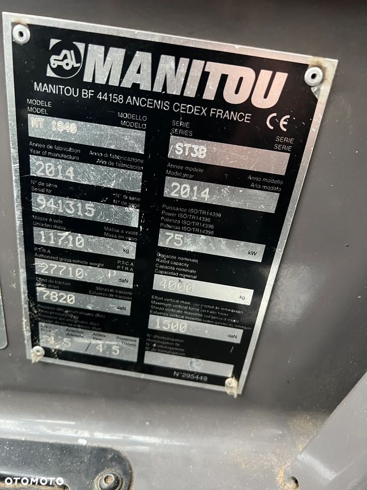 Manitou MT1840 | Ładowarka Teleskopowa | MANITOU MT 1840 | 18 Metrów | Kamera | Sprowadzona | Stan Bardzo Dobry | - 26