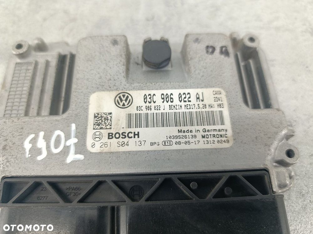 KOMPUTER, STEROWNIK VW PASSAT B6 03C906022AJ 0261S04137 1.4 TSI - 4