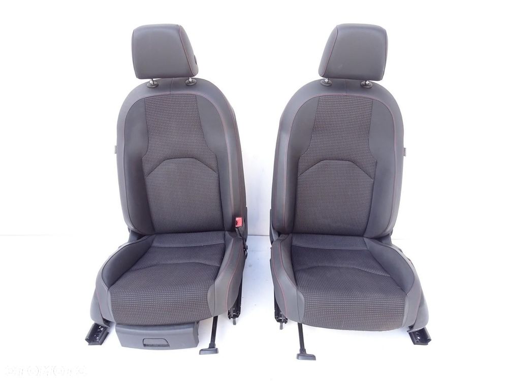 FOTELE FOTEL KOMPLET PÓŁSKÓRA SKÓRA KANAPA SEAT LEON III 5F FR 5D HB - 2
