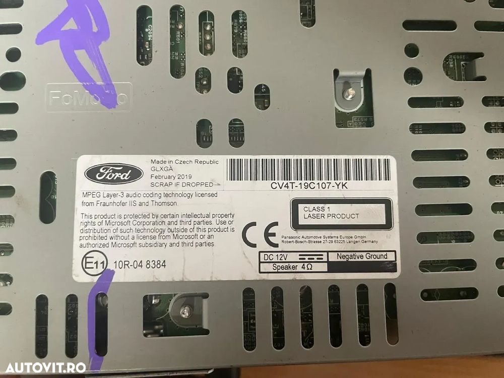 Unitate navigatie Ford Kuga Mk2 cod piesa CV4T-19C107-YK - 1