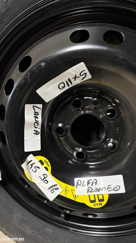 Rezerva Slim Alfa Giulia giulietta Romeo Fiat 500x 145 90 16 5x110 noi - 2