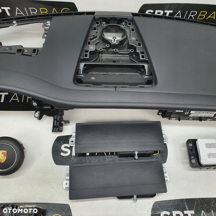 PORSCHE PANAMERA 971 DESKA ROZDZIELCZA KONSOLA KOKPIT PULPIT PODUSZKI AIRBAG AIR BAG PASY KIT SET - 3