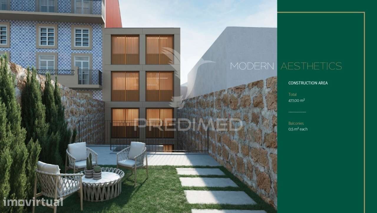 Projeto Aprovado, Rua do Pilar, 11 Apartamentos no Jardim do Morro - Grande imagem: 3/7