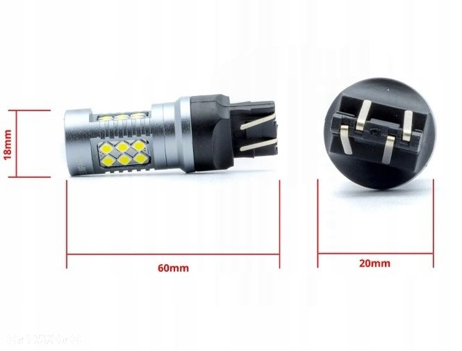 ŻARÓWKI LED W21/5W EinParts Automotive SMD WHITE CANBUS KPL 2SZT. - 2