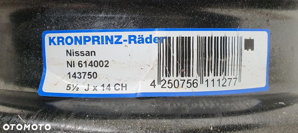 FELGA STALOWA 14 5.5J 4X114,3 NISSAN NV200 1SZT - 4