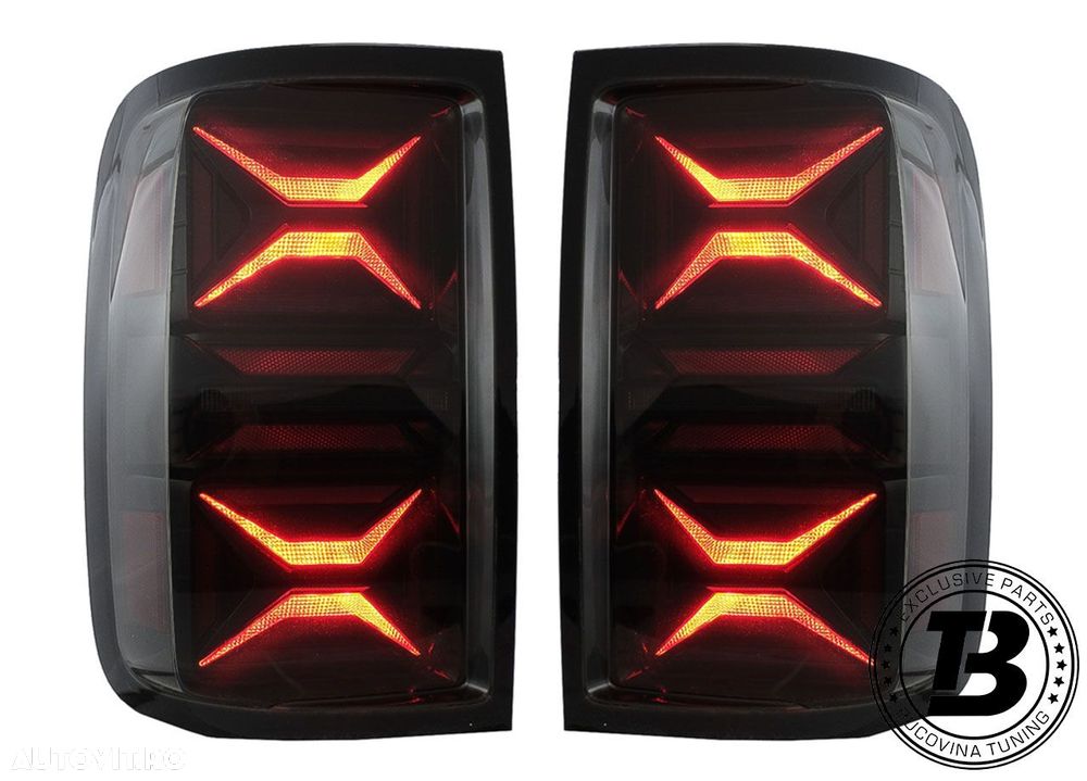 Stopuri Full LED compatibile cu VW Amarok Smoke Design - 3