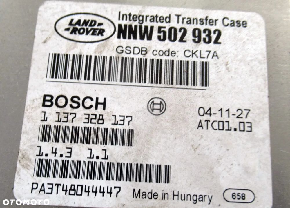 LAND ROVER DISCOVERY III 2.7 D MODUŁ STEROWNIK SKRZYNI 1137328137 - 3