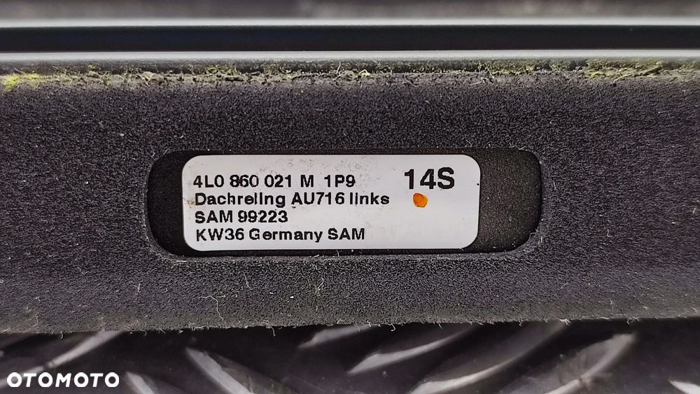 AUDI Q7 4L 05-15R RELINGI CZARNE ORYINALNE 4L0860021M 4L0860021 M KOMPLET - 7