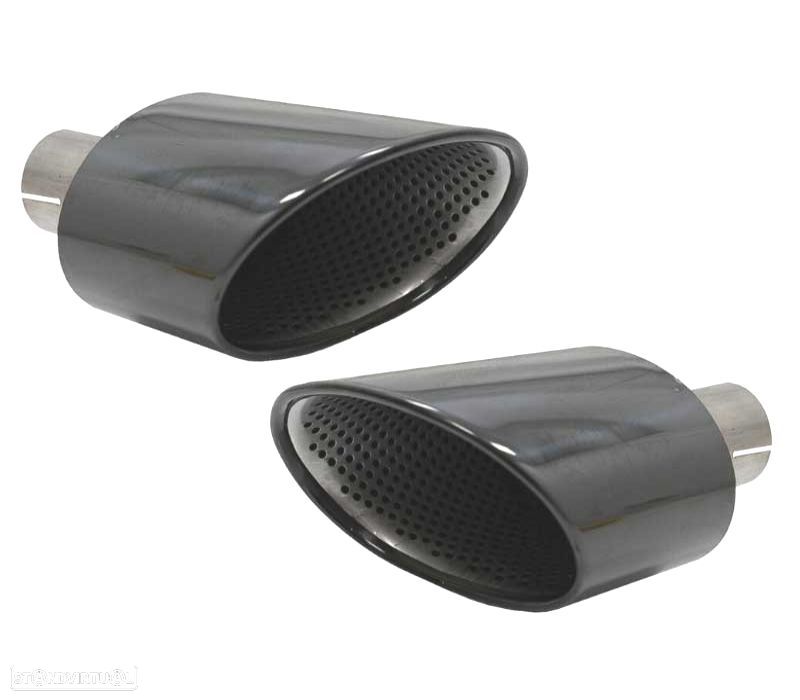 PONTEIRAS DE ESCAPE AUDI A4 16-19 LOOK RS4 PRETO - 2