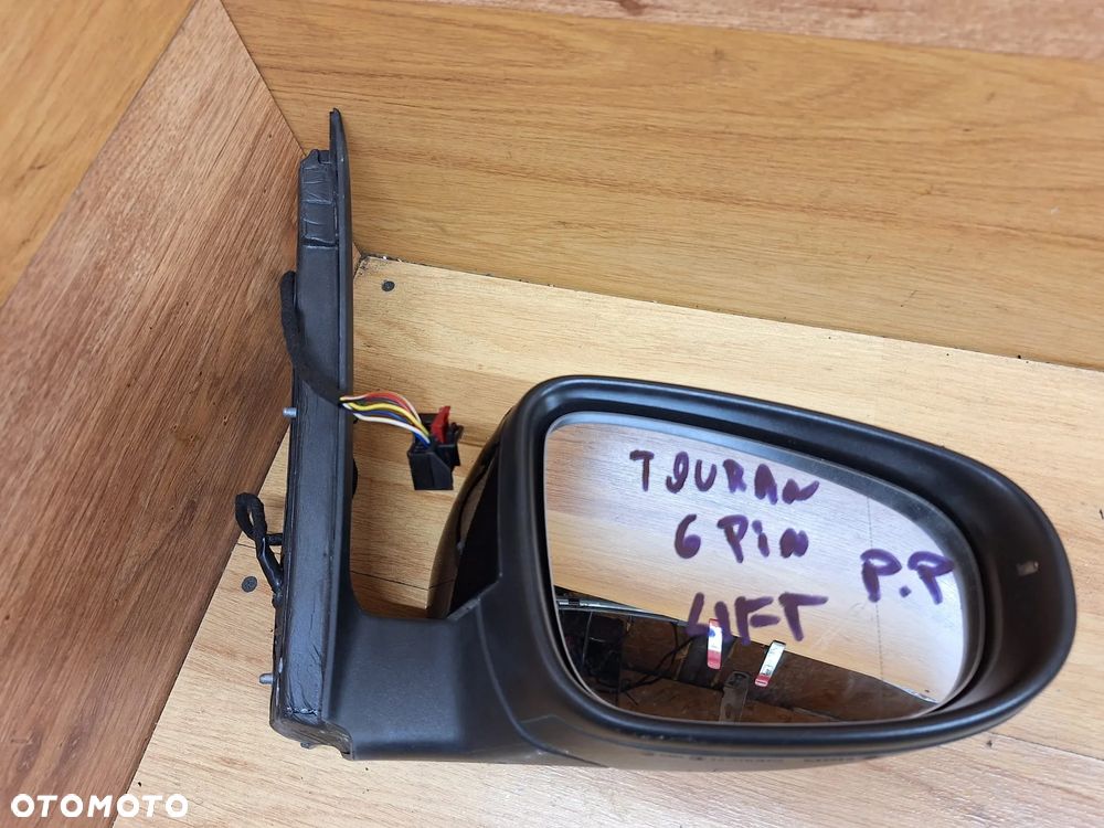 Lusterko prawe zewnętrzne vw Touran I lift 6 pin
