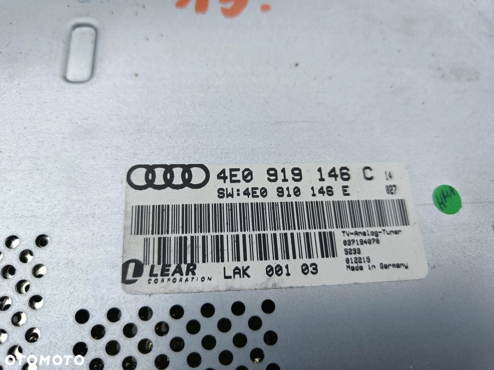 AUDI A6 C6 A8 D3 MODUŁ TUNER TV 4E0919146C - 2